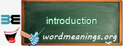 WordMeaning blackboard for introduction